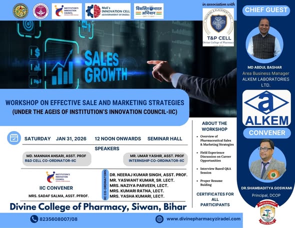 WORKSHOP ON EFFECTIVE SALE AND MARKETING STRATEGIES 2026