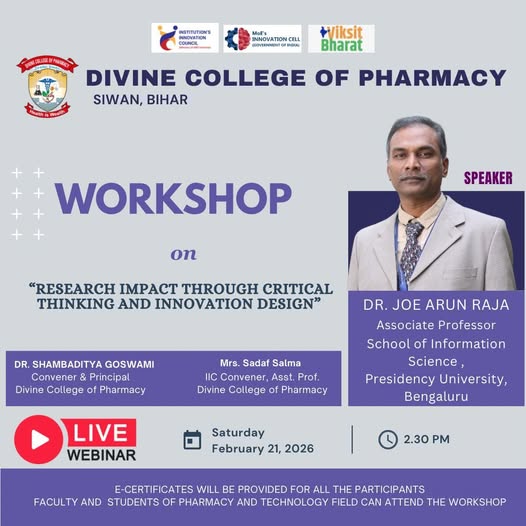 WORKSHOP ON RESEARCH IMPACT THROUGH CRITICAL THINKING AND INNOVATION DESIGN 2026